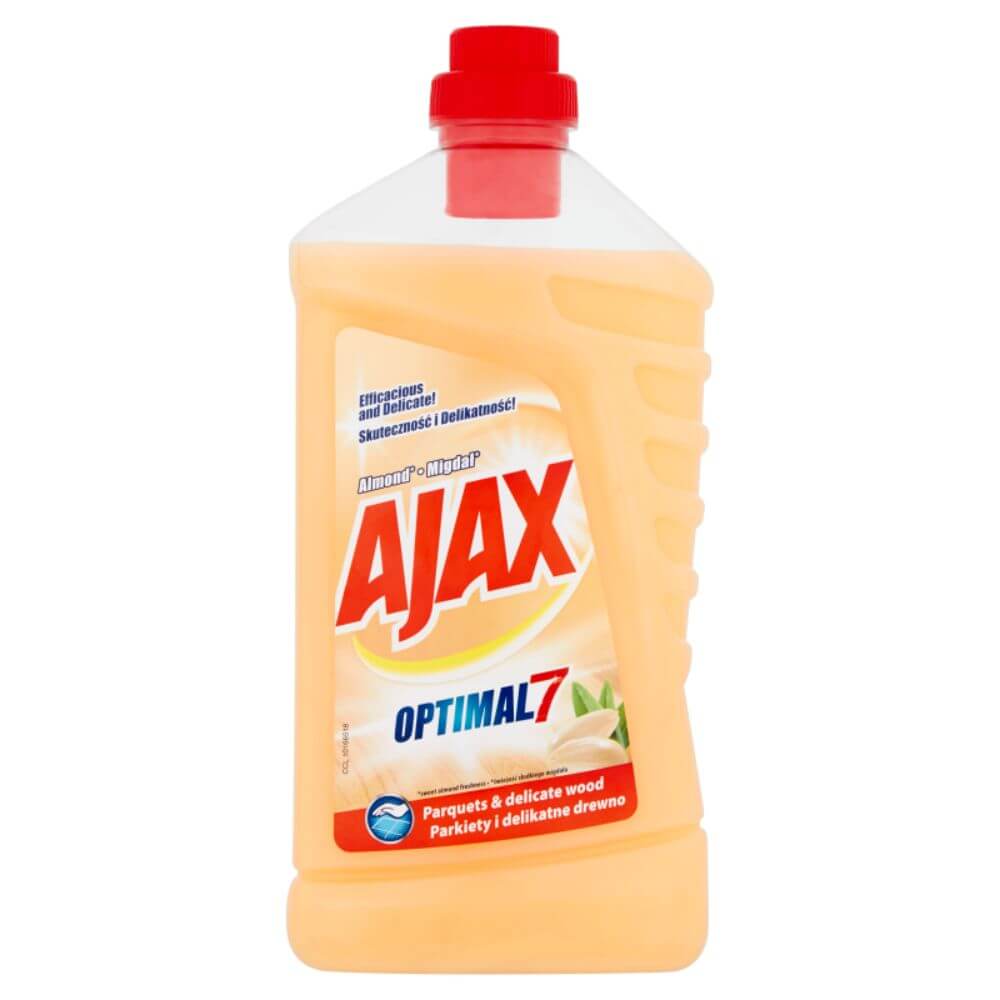 Detergent Universal Lemn AJAX Optimal 7 Almond, Cantitate 1 L, Detergent Parchet, Detergent Lichid Lemn , Solutie Curatat Parchet, Detergent Suprafete din Lemn, Detergent Pardoseala din Lemn, Detergent Podea Lemn
