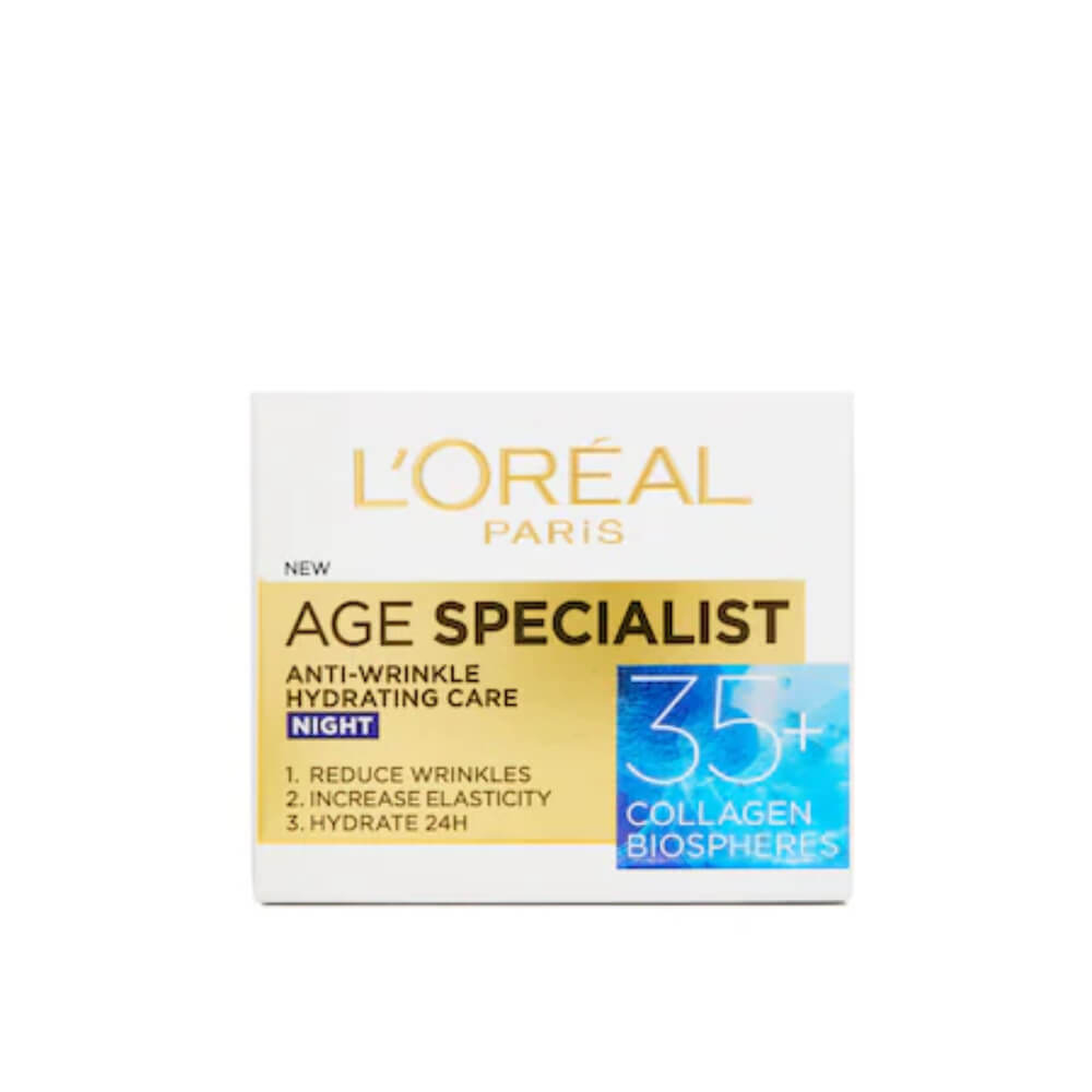 Crema de Noapte pentru Fata L'Oreal Paris Age Specialist 35+, Antirid, 50 ml, Crema de Noapte, Crema pentru Fata, Crema de Noapte Antirid, Crema L'Oreal, Crema de Fata L'Oreal Paris, Crema de Fata Antirid, Crema Hidrantanta