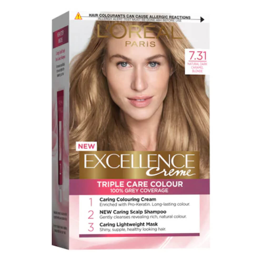 Vopsea de Par Permanenta L'OREAL Paris Excellence Creme 7.31, Blond Caramel, 192 ml, Cu Amoniac, Vopsea de Par, Vopsea de Par Permanenta, Vopsea de Par L'OREAL, Vopsea de Par L'OREAL Paris Excellence, Vopsea Permanenta L'OREAL