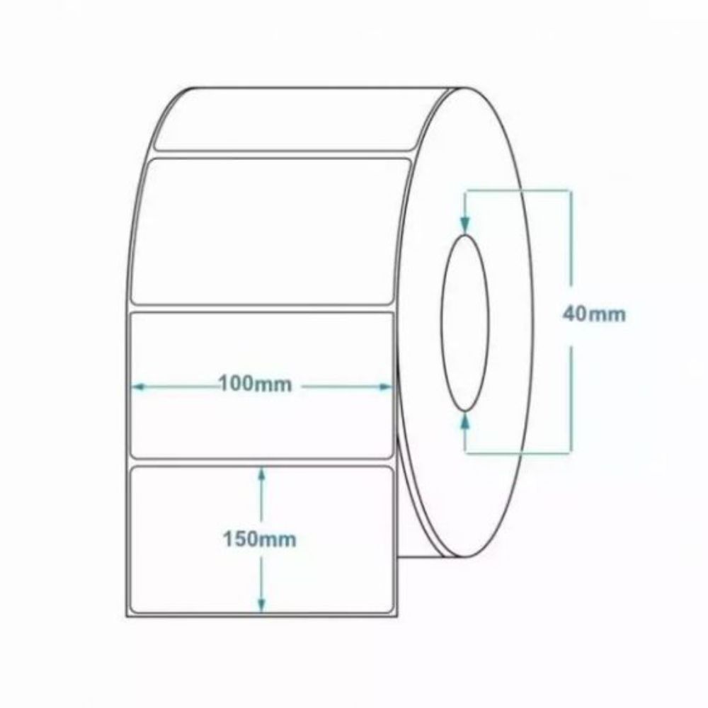 Etichete Neimprimante in Rola, Autocolant Termo Eco, Dimensiune 100x150 mm, 1RD, Int. 40 mm, 260 Etc./Rola