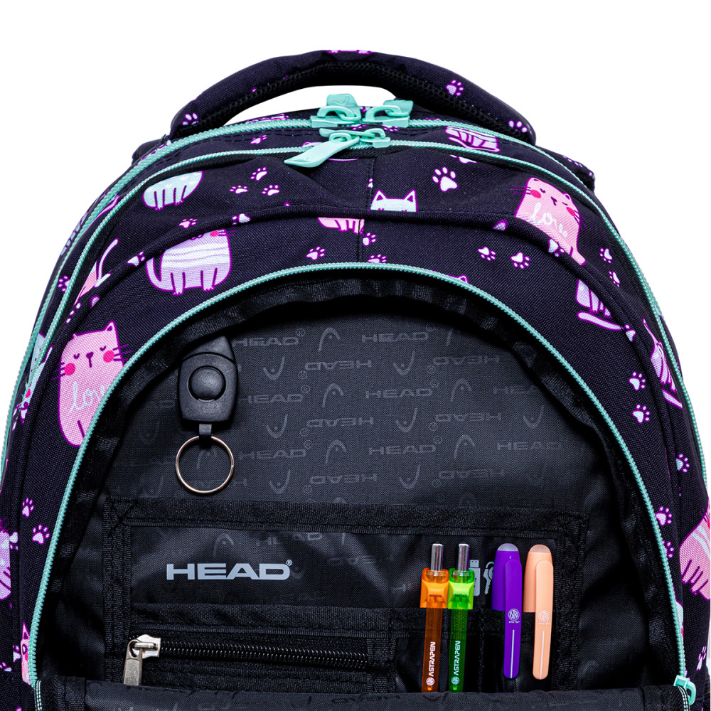 Ghiozdan Astra Head Ab300 Lovely Kitty, 3 Compartimente, 42x30x19 Cm