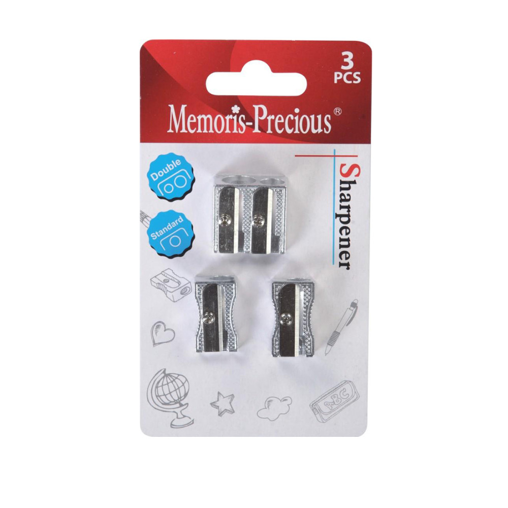 Set Ascutitori Memoris-precious, 2 Simple, 1 Dubla, 3  Bucati