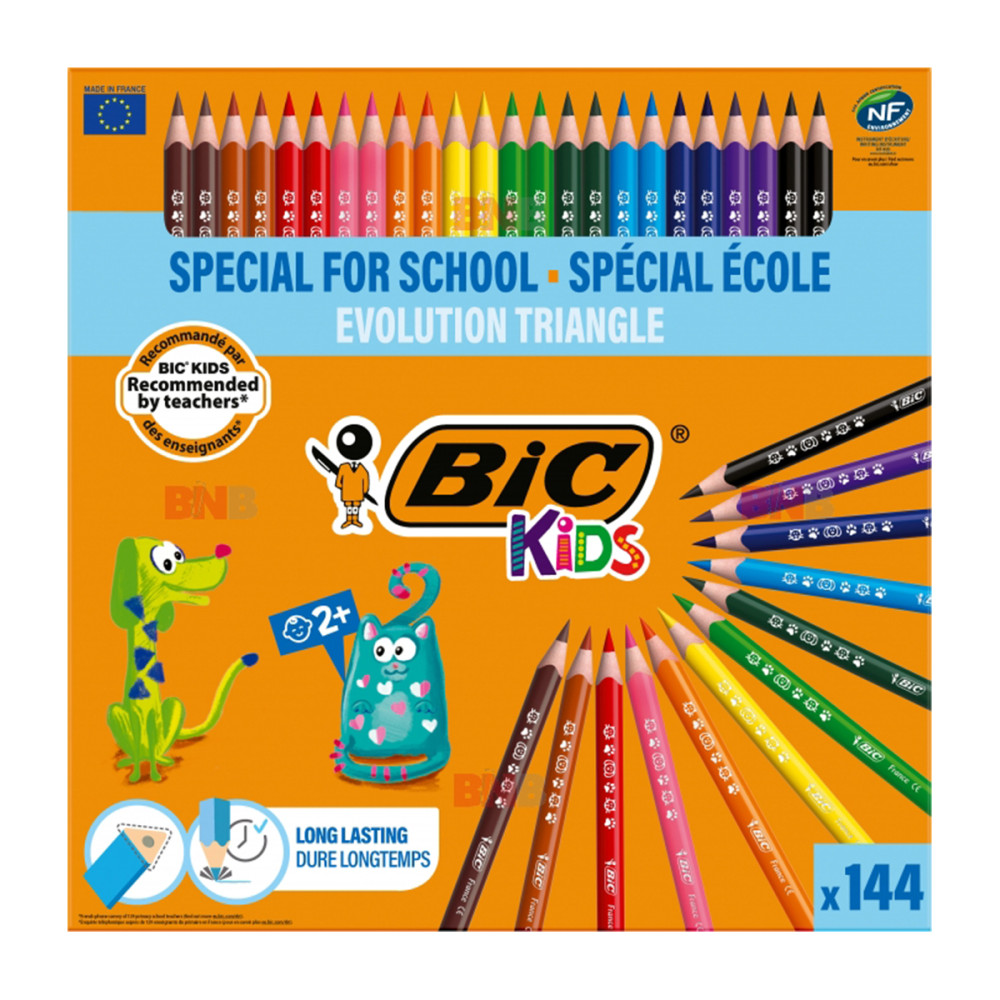 Creioane Colorate Bic, Evolution Triunghiulare P/144