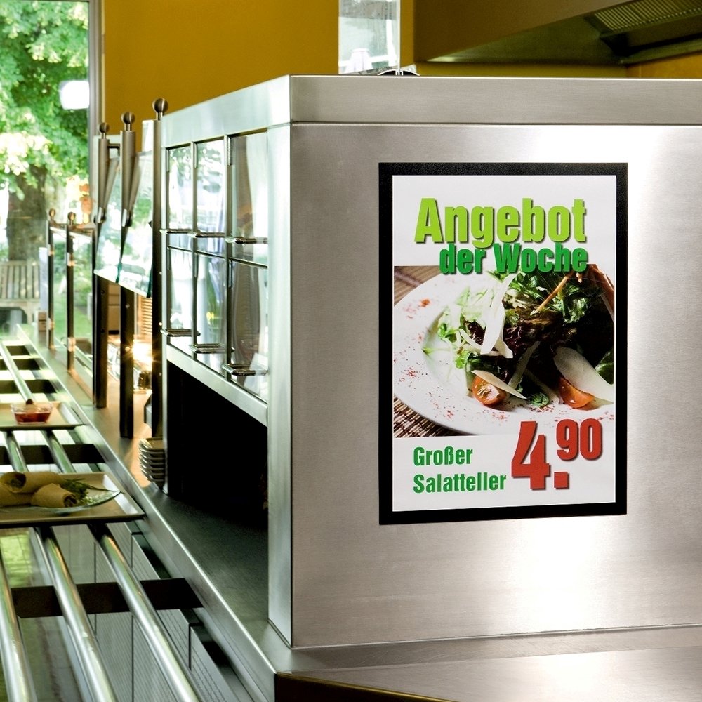 Display magnetic Durable Duraframe, A3, negru, 2 bucati/set