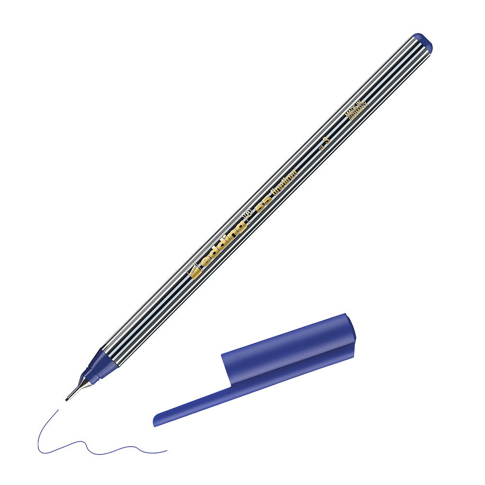 Liner Edding 55, Corp Plastic, Varf 0.3 Mm, Albastru
