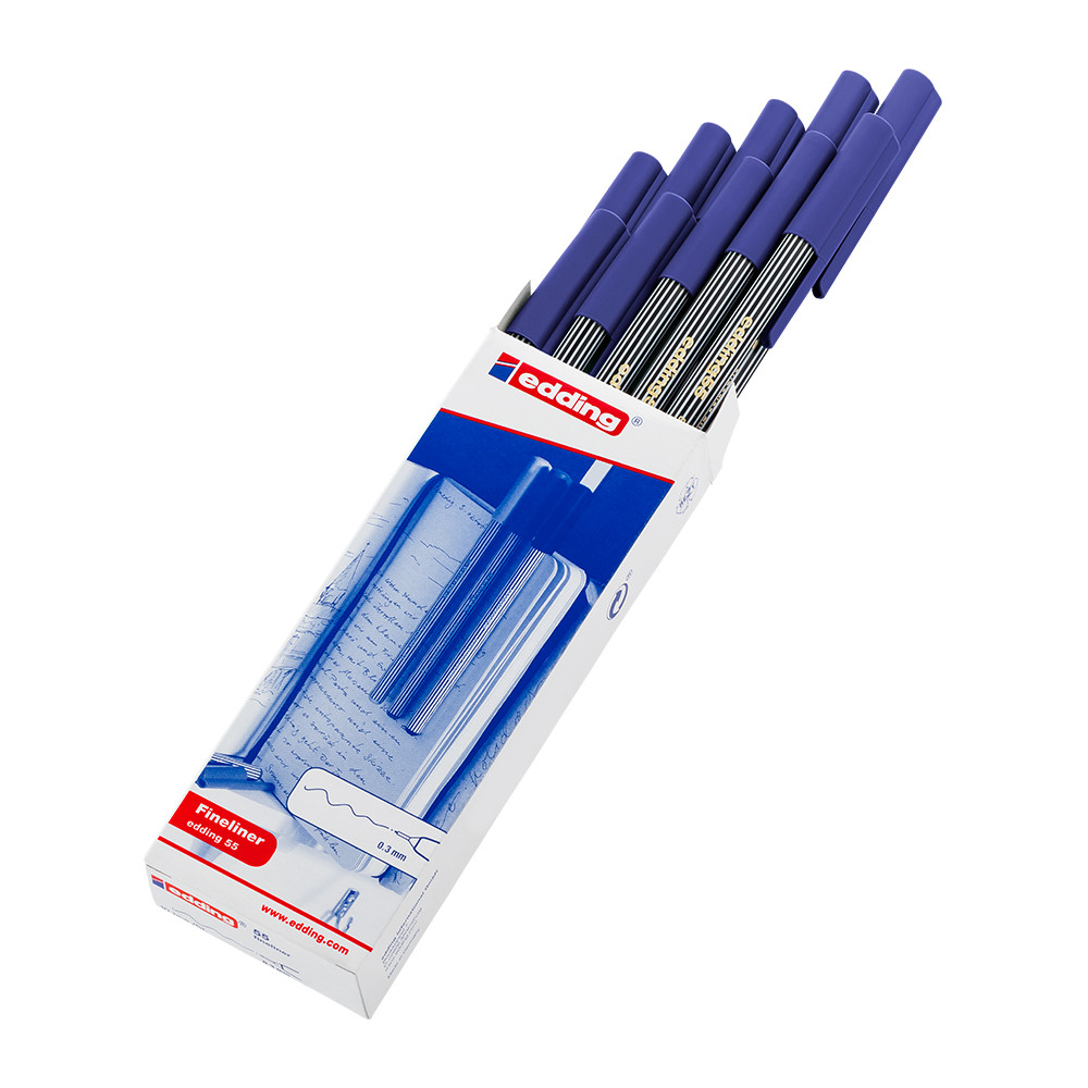 Liner Edding 55, Corp Plastic, Varf 0.3 Mm, Albastru