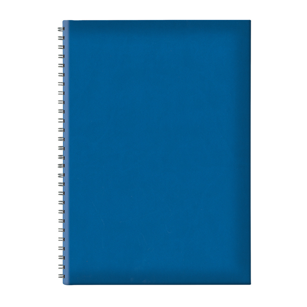 Agenda B5 Tucson, Nedatata, Hartie Offset Alb, Spira Ascunsa, Coperta Albastru