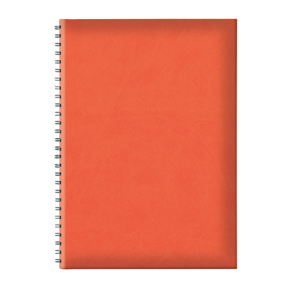 Agenda B5 Tucson, Nedatata, Hartie Offset Alb, Spira Ascunsa, Coperta Portocaliu