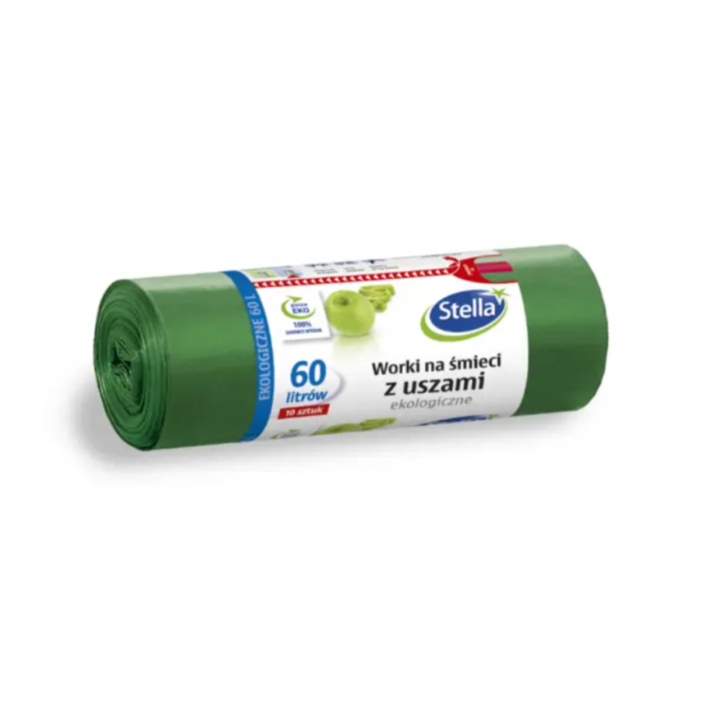 Saci Menaj Ecologici Verzi Ldpe, 60l, 10 Bucati/rola