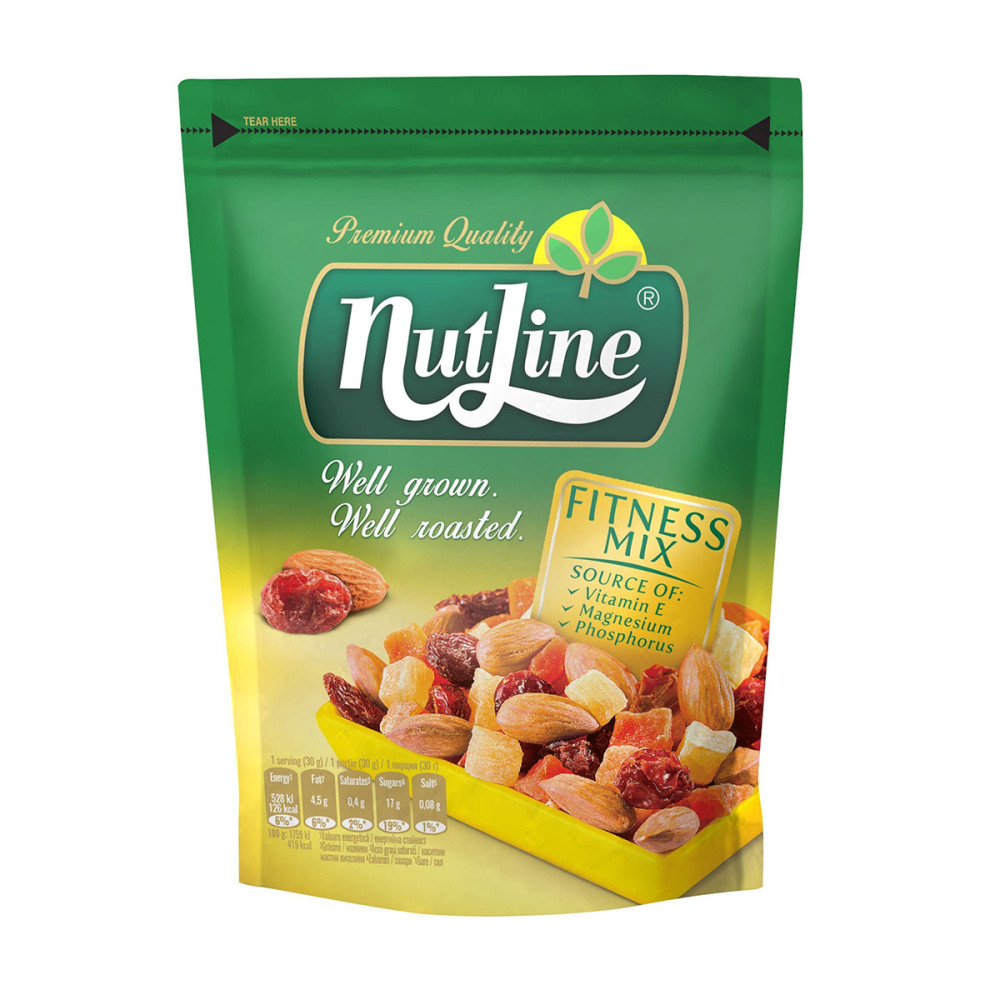 Mix Migdale Fructe Confiate Si Stafide Nutline, 150 G