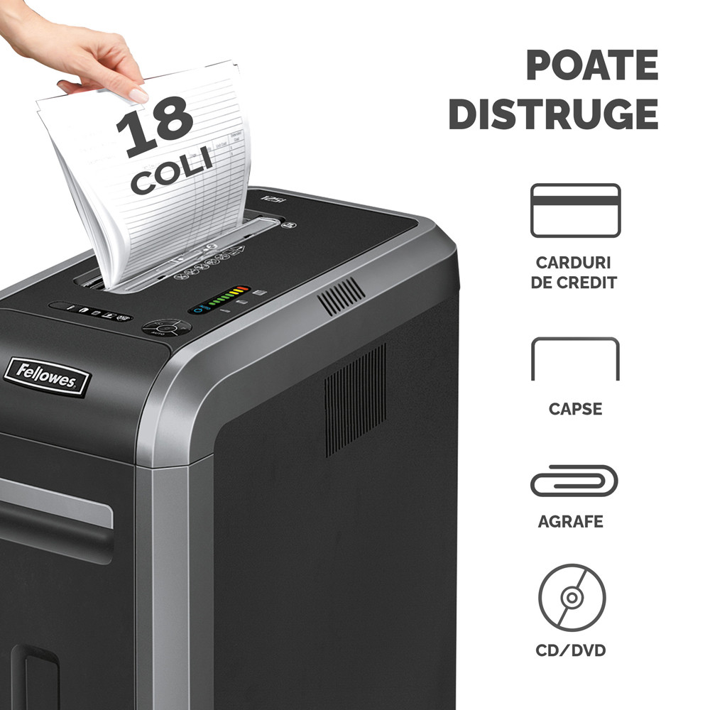 Distrugator De Documente Fellowes, 125i, 18 Coli