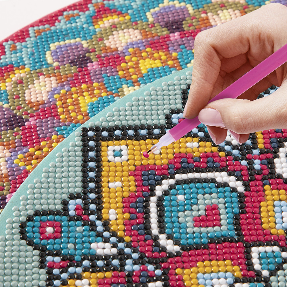 Pictura Cu Diamante Mandala Creative Craft, Diametru Canvas 30 Cm