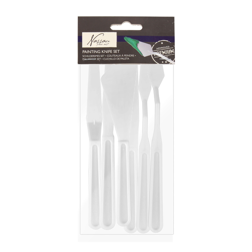 Set 5 Cutite Plastic Pentru Pictura Fine Art Set 5 Cutite Plastic Pentru Pictura Fine Art