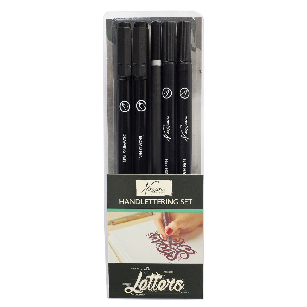 Set 4 Markere Si Creion Nassau Fine Art Handlettering