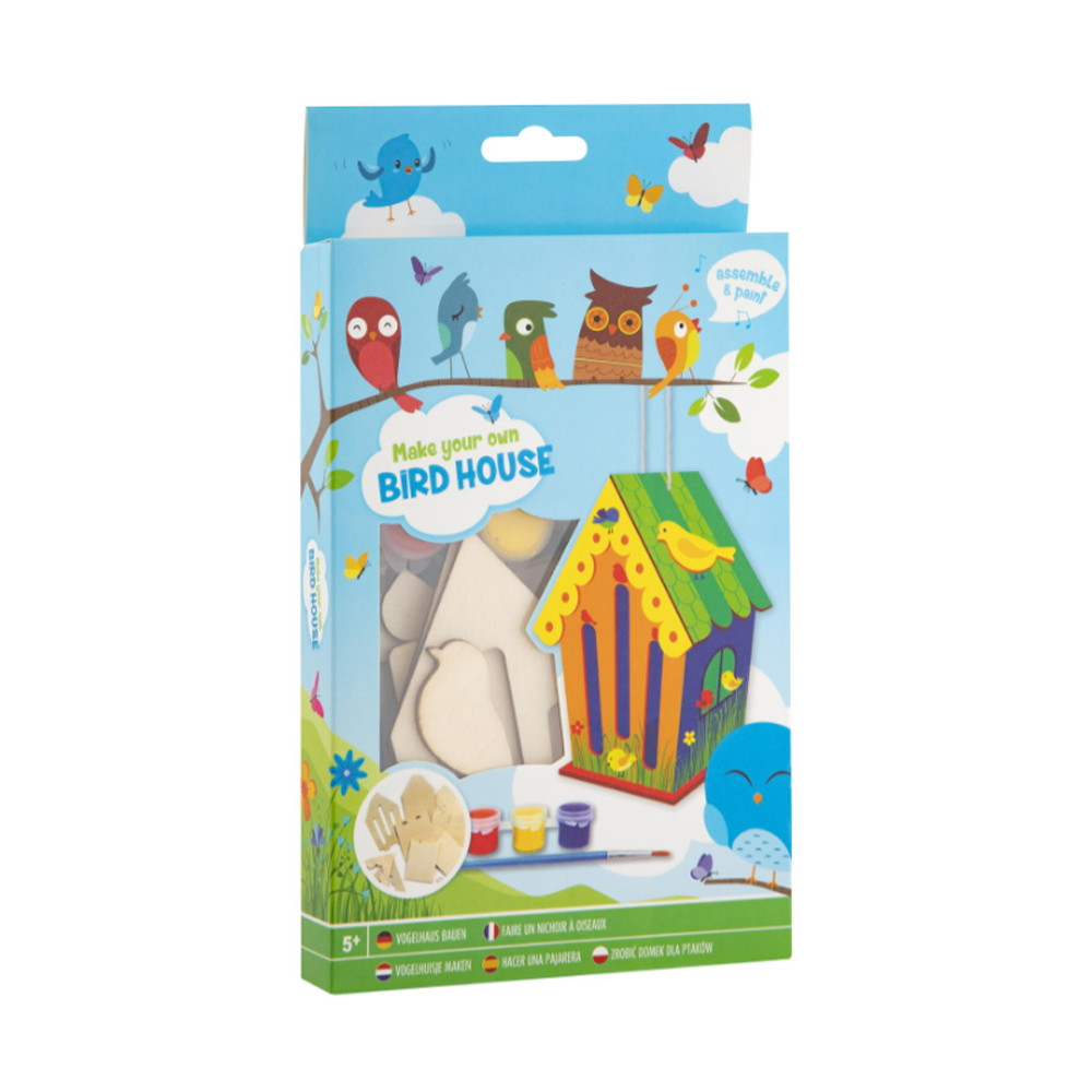 Casuta Pentru Pasari, 3 Culori Si Pensula