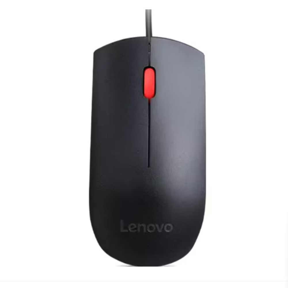 Mouse Lenovo Essential, Usb, 1600dpi, Negru / Rosu