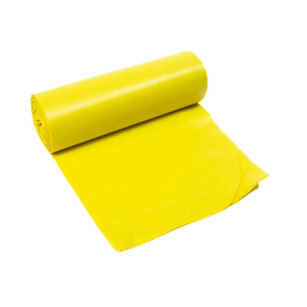 Saci Menaj Ldpe, Galben, 240l, 30 Microni, 10 Bucati/rola