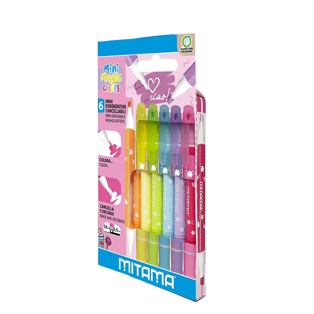 Set Minitextmarkere Mitama, 6 Bucati, 2 Capete, Culori Care Se Schimba Set Minitextmarkere Mitama, 6 Bucati, 2 Capete, Culori Care Se Schimba