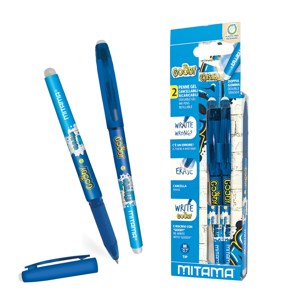 Set 2 Pixuri Cu Rescriere Mitama, Blister Albastru Set 2 Pixuri Cu Rescriere Mitama, Blister Albastru