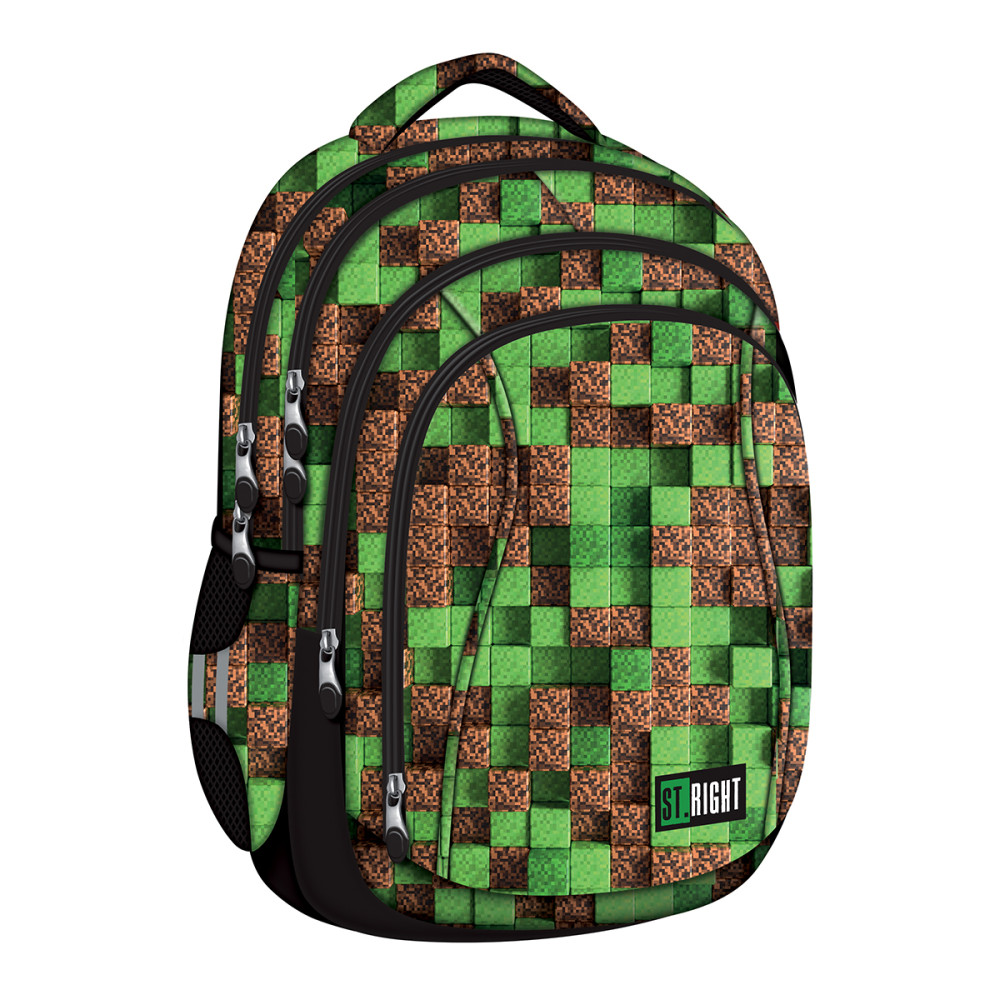 Ghiozdan Bp04 St Right Pixel Cubes 4 Compartimente, 43x32x20 Cm