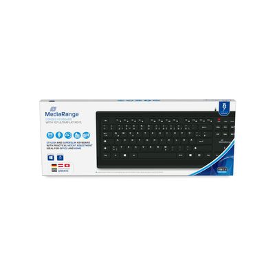 Tastatura Cu Fir Mediarange, Ultraflat Keys Black