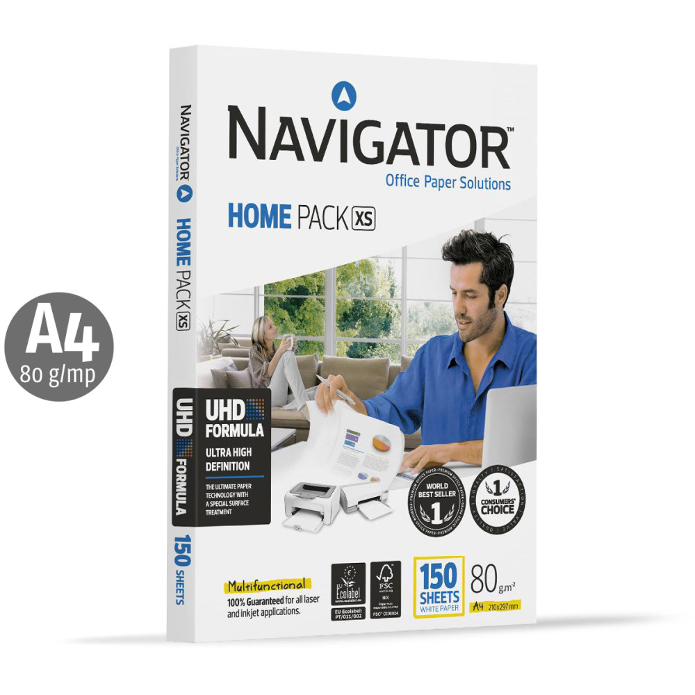 Hartie Copiator Navigator Home Pack Xs, A4, 80 G, 150 Coli/top, 12 Topuri/cutie