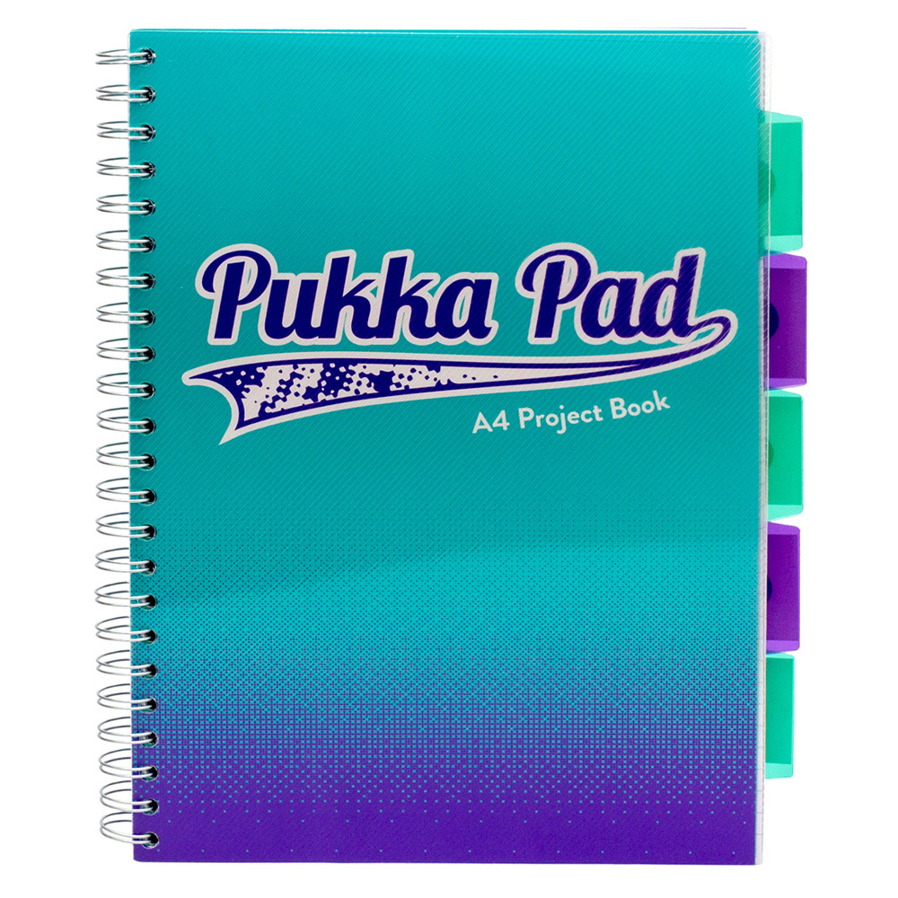 Caiet Cu Spirala Si Separatoare Pukka Pad Project Book Fusion, A4, 200 Pagini, Matematica, Albastru Marin Caiet Cu Spirala Si Separatoare Pukka Pad Project Book Fusion, A4, 200 Pagini, Matematica, Albastru Marin