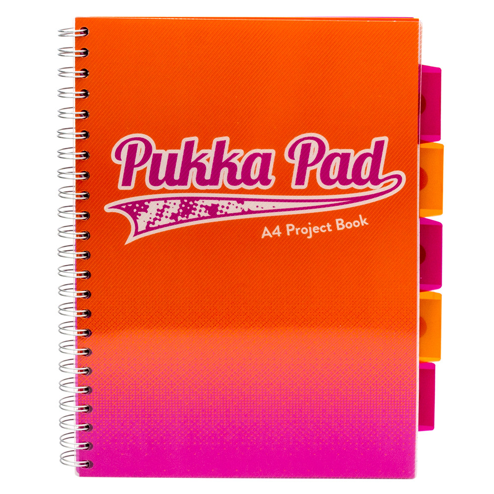 Caiet Cu Spirala Si Separatoare Pukka Pad Project Book Fusion, A4, 200 Pagini, Matematica, Portocaliu Caiet Cu Spirala Si Separatoare Pukka Pad Project Book Fusion, A4, 200 Pagini, Matematica, Portocaliu