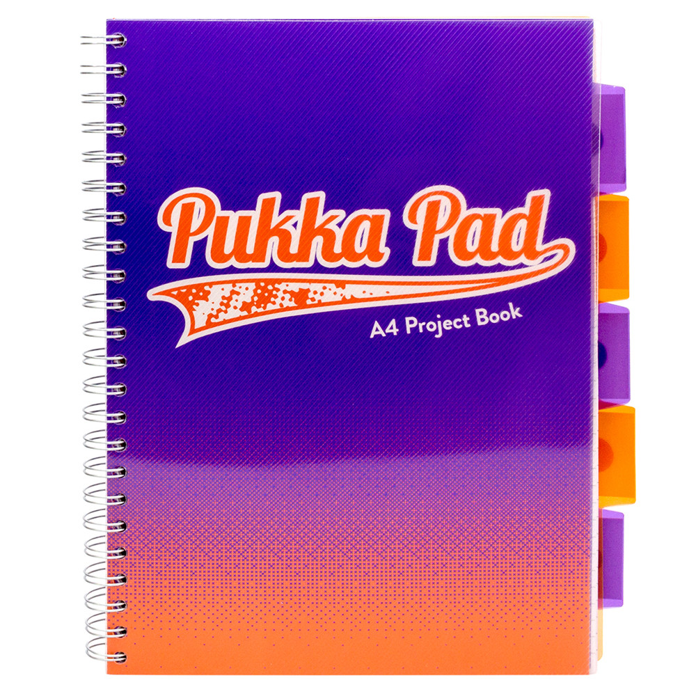 Caiet Cu Spirala Si Separatoare Pukka Pad Project Book Fusion, A4, 200 Pagini, Matematica, Mov Caiet Cu Spirala Si Separatoare Pukka Pad Project Book Fusion, A4, 200 Pagini, Matematica, Mov