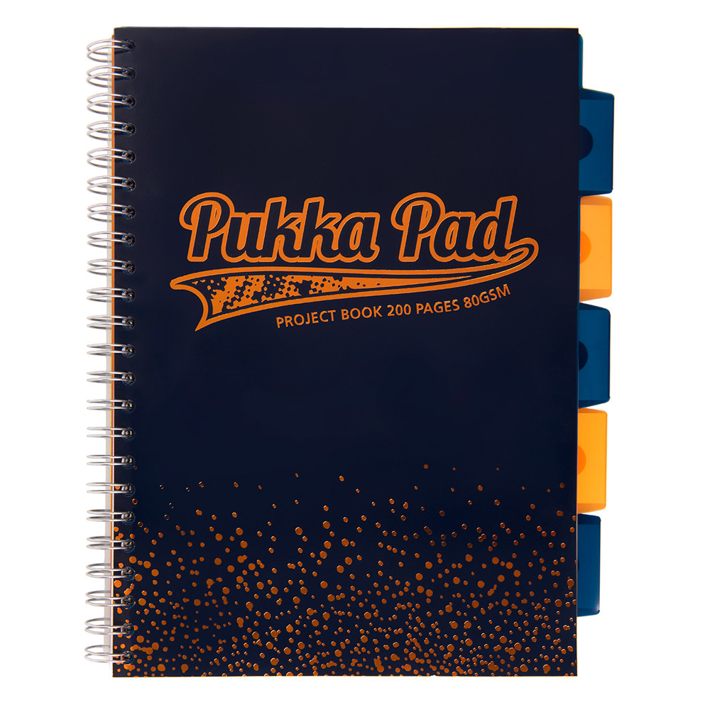 Caiet Cu Spirala Si Separatoare Pukka Pad Project Book Blush, 200 Pagini, A4, Matematica, Navy Caiet Cu Spirala Si Separatoare Pukka Pad Project Book Blush, 200 Pagini, A4, Matematica, Navy