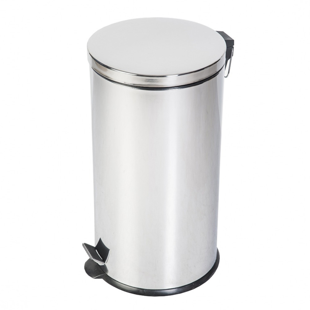 Cos Inox Cu Pedala Si Galeata Interioara, 40l