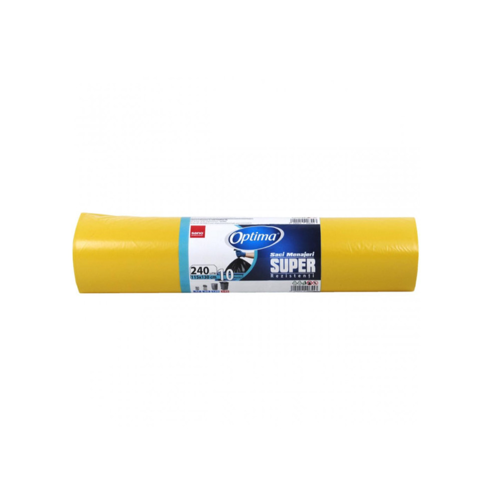 Saci Menajeri Ldpe, Galbeni, 240l, 115x130 Cm, 25 Microni, 10 Saci/rola Saci Menajeri Ldpe, Galbeni, 240l, 115x130 Cm, 25 Microni, 10 Saci/rola