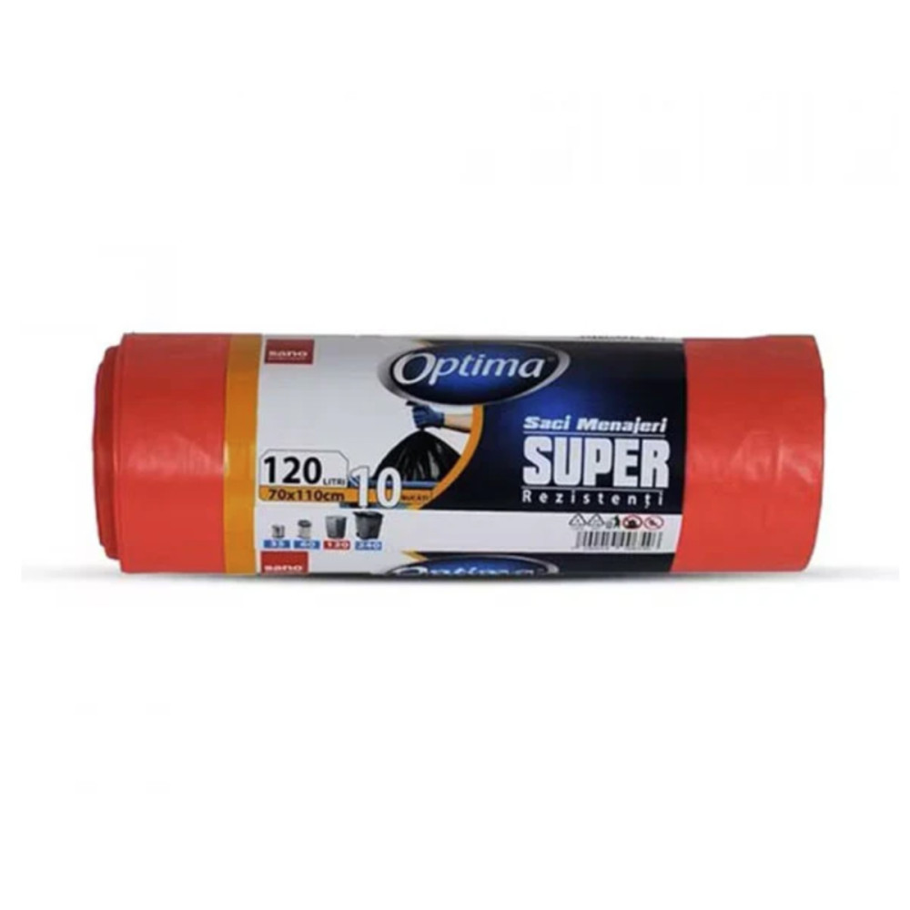 Saci Menajeri Ldpe, Rosii, 120 Litri, 70x110 Cm, 31 Microni, 10 Saci/rola Saci Menajeri Ldpe, Rosii, 120 Litri, 70x110 Cm, 31 Microni, 10 Saci/rola
