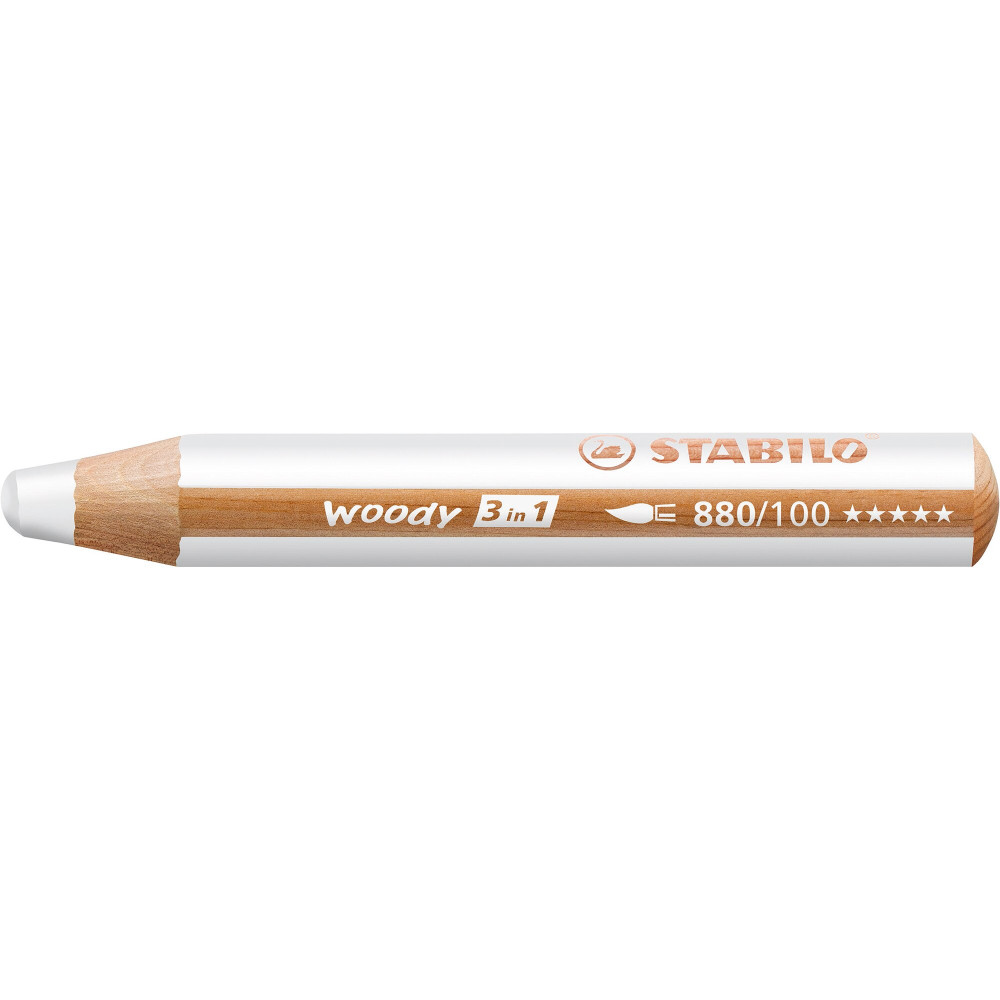 Creion Stabilo Woody 3 In 1, Alb