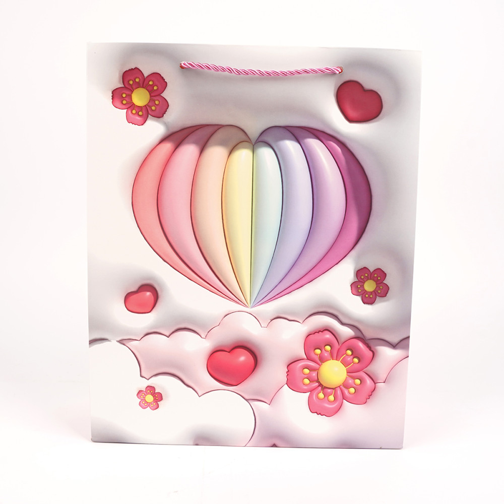 Punga Cadou Xl 30x41x12 Cm, Design Inimi Punga Cadou Xl 30x41x12 Cm, Design Inimi