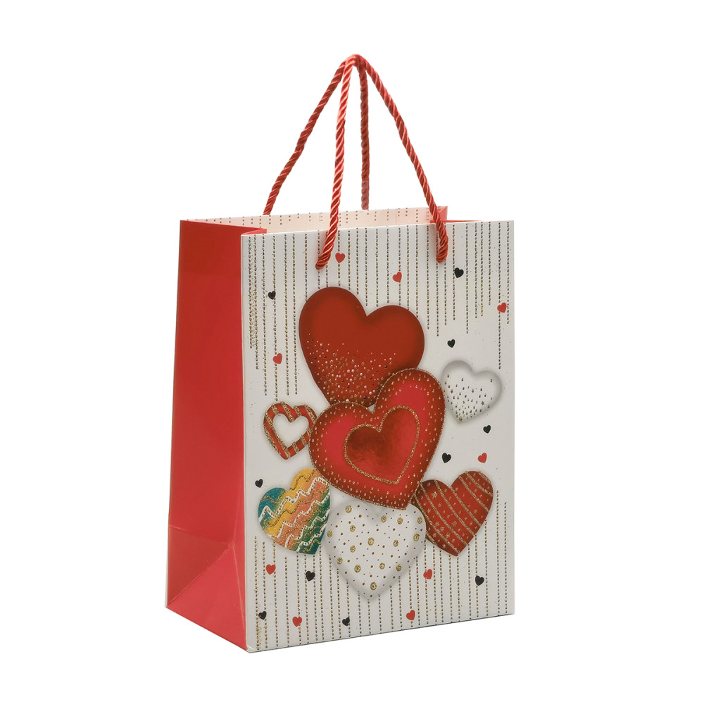 Punga Cadou 18x23x10 Cm, Design Inimi Punga Cadou 18x23x10 Cm, Design Inimi