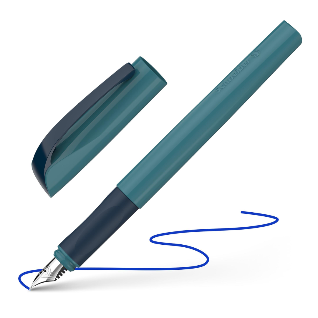 Stilou Schneider Xpect (tip M - Medium) - Corp Negru, Clema Si Rubber Grip Ocean