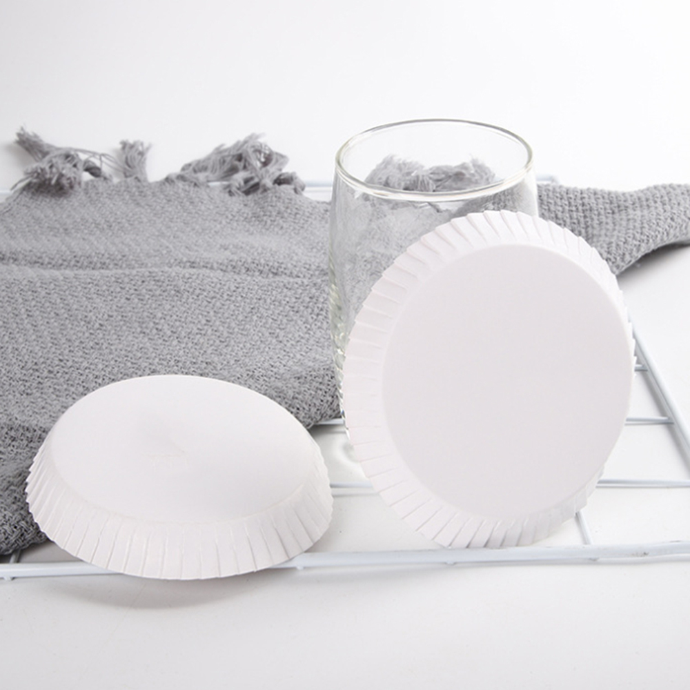 Capac din Carton pentru Pahar, Culoare Alb, Diametru 8.5 cm, 50 Buc/ Cutie