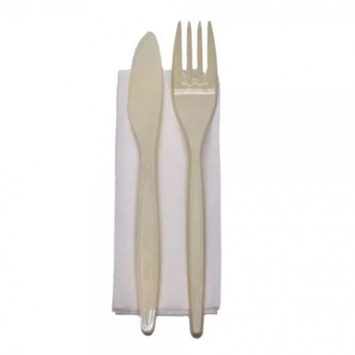 Set 50 Cutite Reutilizabile, Culoare Crem