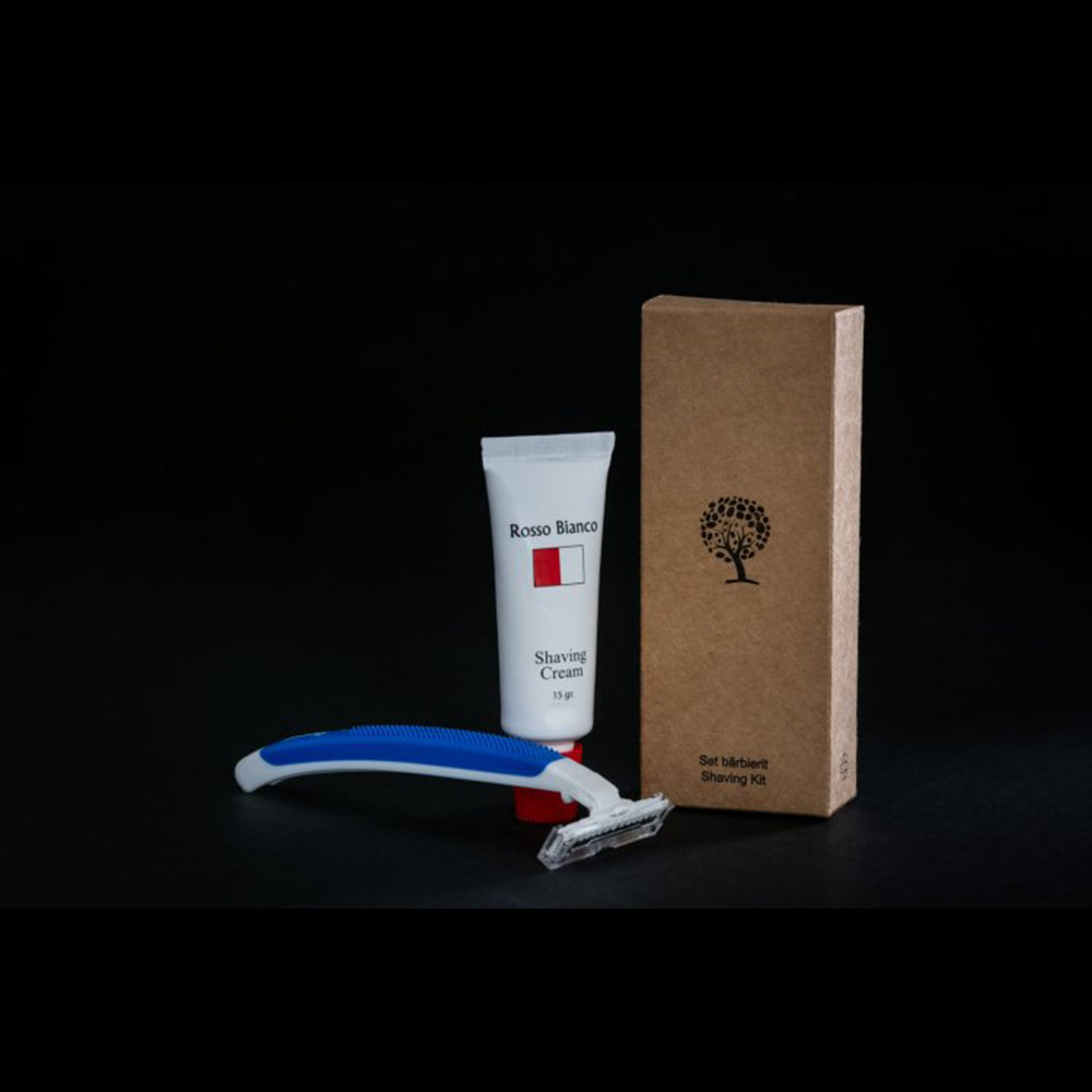 Set Barbierit Kraft format din Aparat de Ras de Unica Folosint si Gel de Barbierit, Ambalat in Cutie de Carton