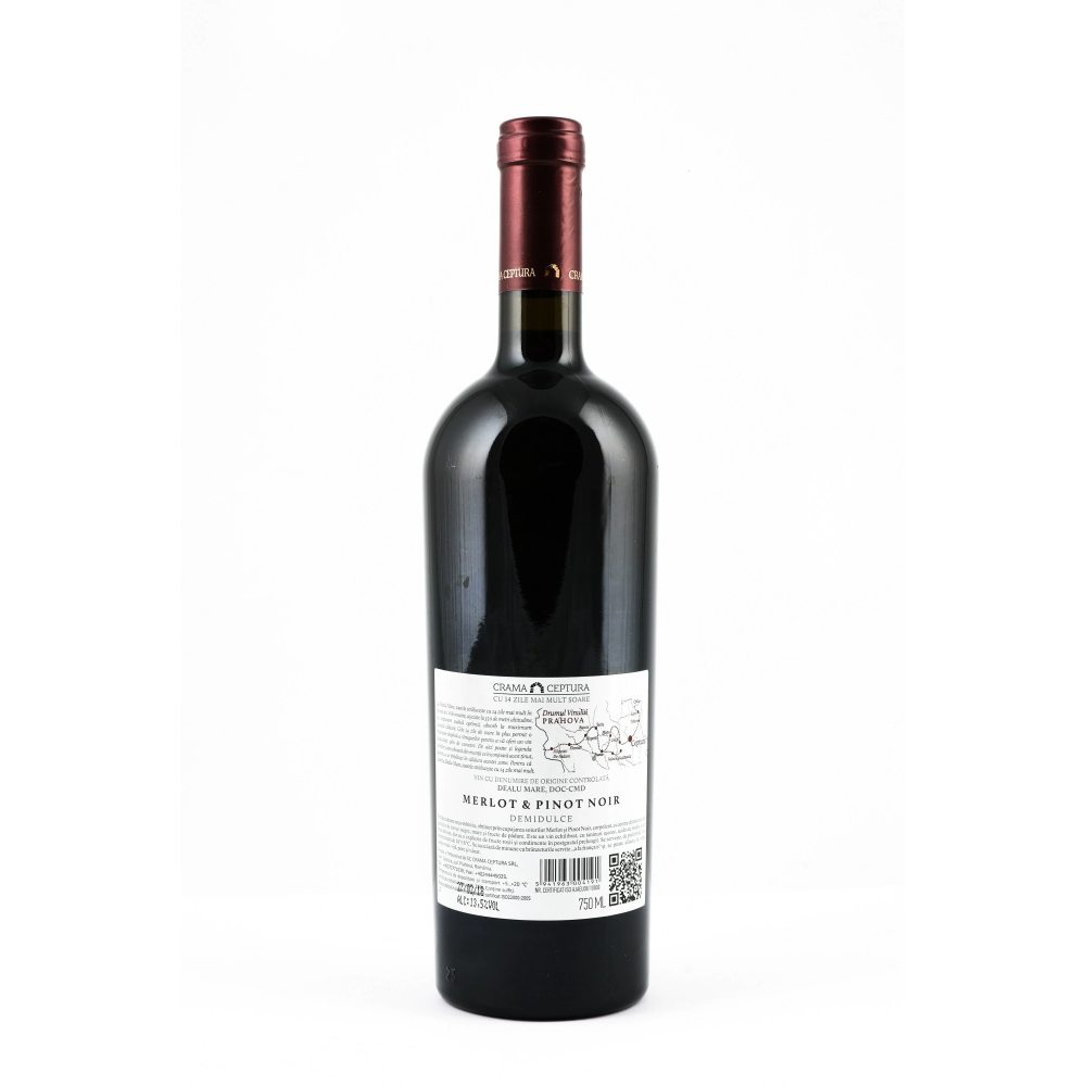 Vin Rosu Demidulce Cervus Cepturum Merlot si Pinot Noir, Crama Ceptura, 13.5% Alcool, 0.75 L, Vinuri Rosii, Vin Demidulce, Vinuri Demidulci, Vinuri Ceptura, Vin de Ceptura, Vin Demidulce Rosu, Vin Merlot, Vin Pinot Noir