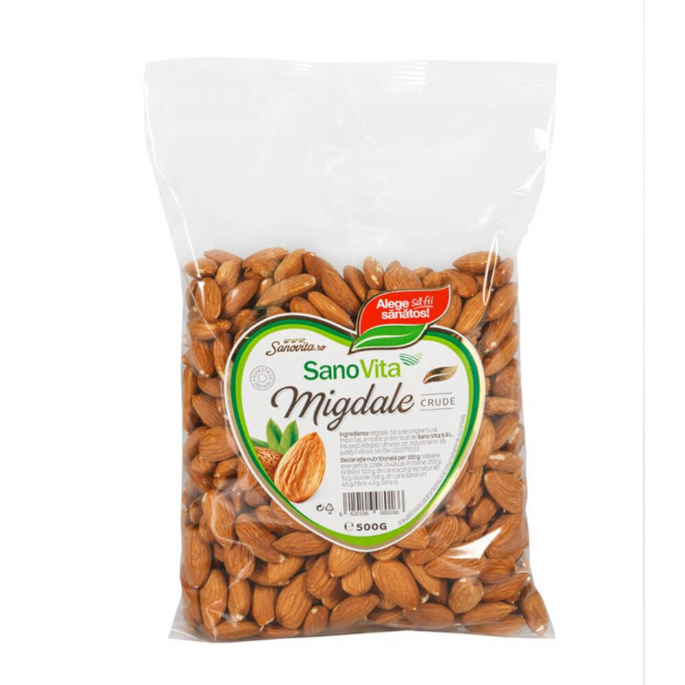 Migdale Decojite Sano Vita, 500g, Migdale Sano Vita, Migdale Decojite, Sano Vita Migdale, Migdale Crude, Migdale Crude Decojite, Migdale Dulci, Migdale Fibre, Migdale Nuci, Nuci Migdale, Migdale Dulci Sano Vita, Migdale Uscate   73,97 lei 