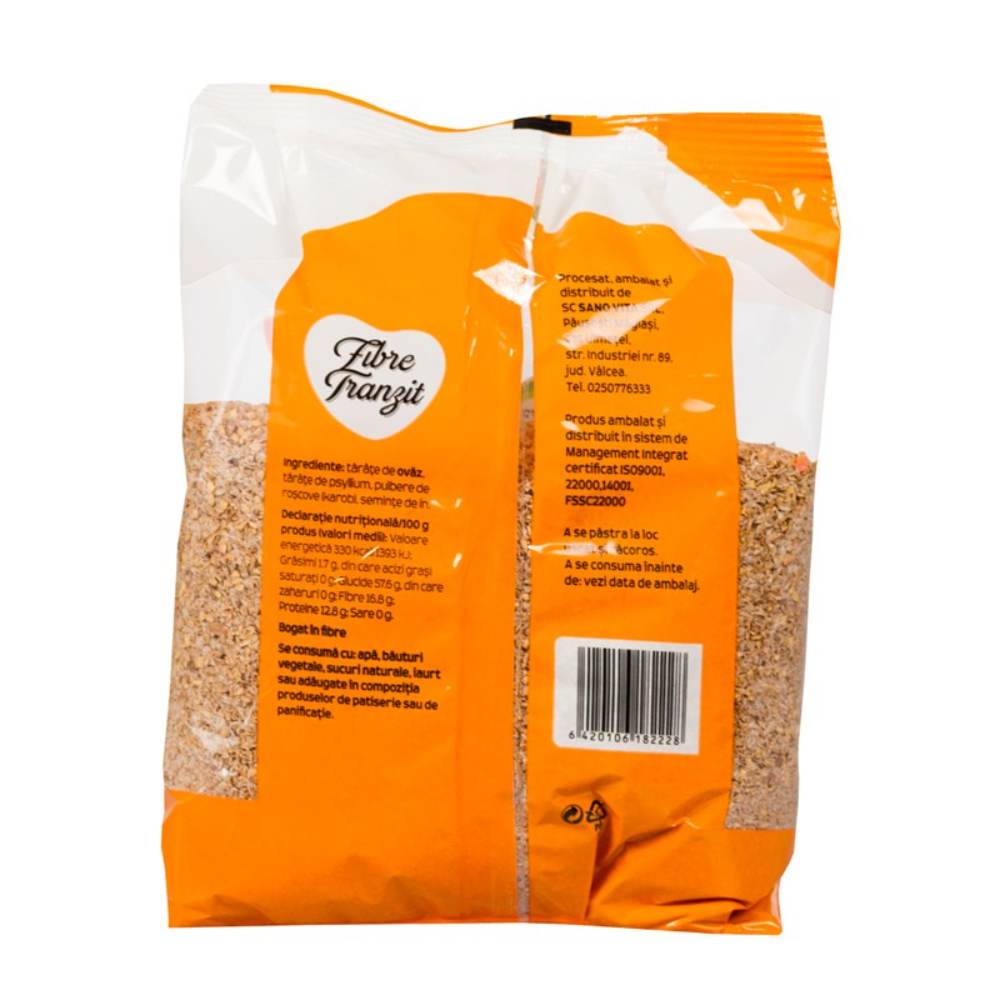 Fibre Tranzit Sano Vita, 200 g, Amestec de Fibre, Fibre pentru Digestie, Supliment Fibre Digestie, Supliment cu Fibre, Amestec Fibre, Mix de Fibre, Mix Fibre, Fibre Digestie, Amestec cu Fibre, Fibre Sano Vita, Fibre Tranzit Intestinal, Amestec de Tarate