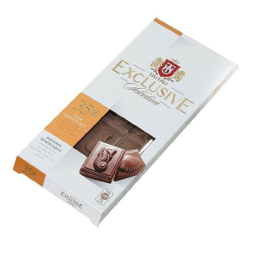 Ciocolata cu Lapte Tai Tau Exclusive, 100 g, 35% Cacao, Ciocolata Lapte Tai Tau Exclusive Selection, Ciocolata Taitau Exclusive Selection, Ciocolata cu Lapte 100 g, Ciocolata Lapte 100 g, Ciocolata cu Lapte 35% Cacao, Ciocolata Lapte 35% Cacao   11,94 lei 