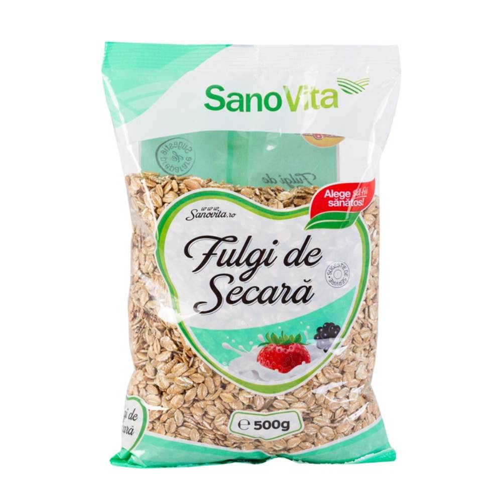 Fulgi de Secara Sano Vita, 500 g, Cereale Fulgi, Fulgi Cereale, Cereale Crocante, Fulgi Fara Zahar, Cereale Fara Zahar, Fulgi Micul Dejun, Cereale Micul Dejun, Fulgi Secara Naturali, Fulgi din Secara, Cereale Secara, Cereale din Secara