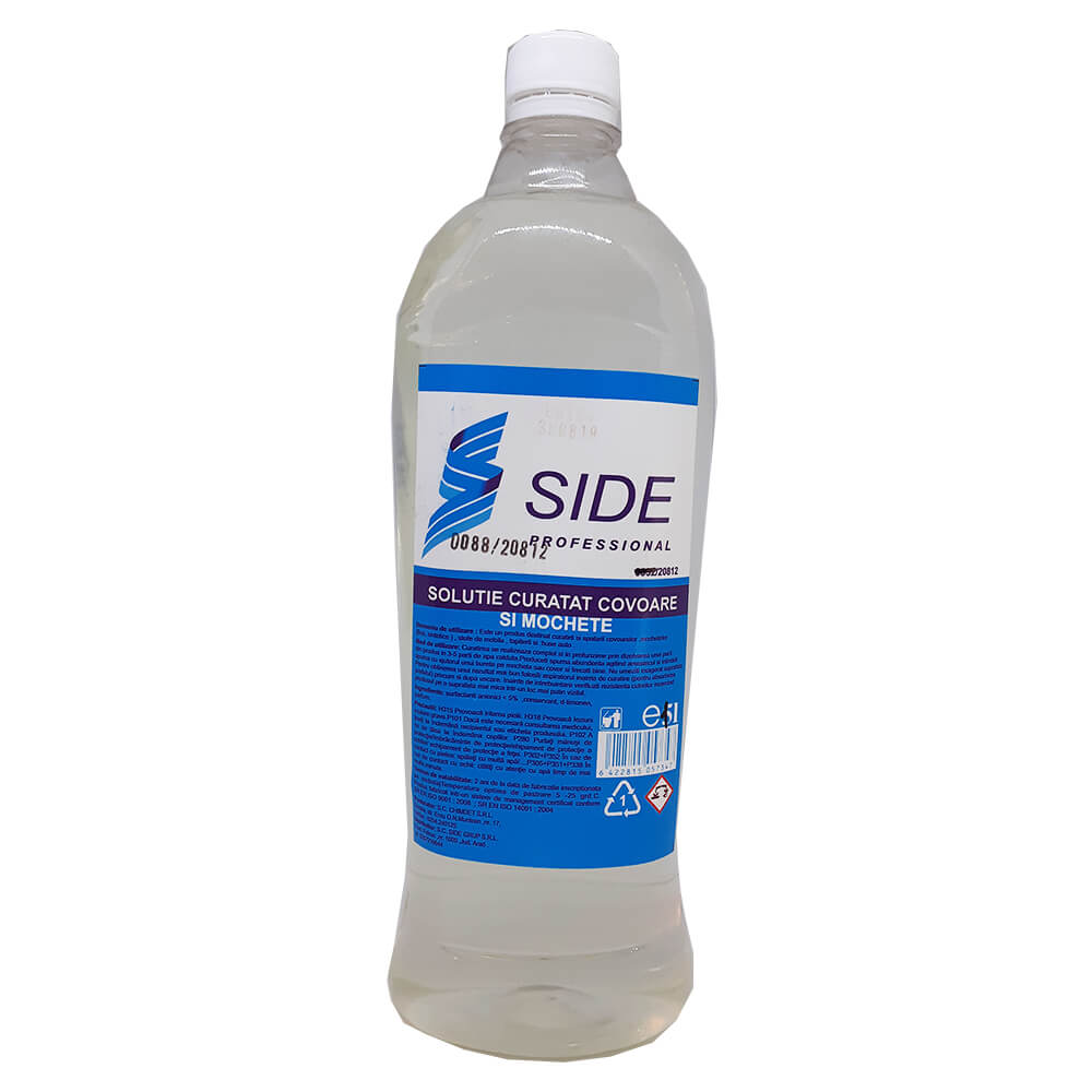Solutie Mochete si Covoare SIDE, 1L, Solutie Lichida Ingrijire Mochete si Covoare, Produse Ingrijire Covoare, Detergent Covoare, Detergent Covoare si Carpete, Detergent Manual pentru Covoare, Solutii Curatare pentru Covoare, Solutie  pentru Mochete Solutie Mochete si Covoare SIDE, 1L, Solutie Lichida Ingrijire Mochete si Covoare, Produse Ingrijire Covoare, Detergent Covoare, Detergent Covoare si Carpete, Detergent Manual pentru Covoare, Solutii Curatare pentru Covoare, Solutie  pentru Mochete