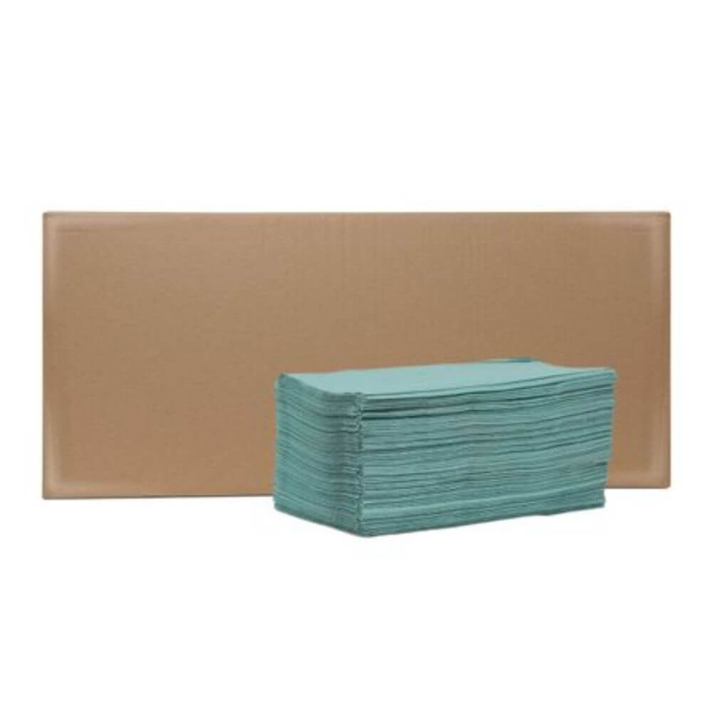 20 Pachete Prosoape Hartie Pliate, 250 Foi/Pachet, 25x21 cm, 1 Strat, Verde, Servetele Verzi Reciclate, Prosoape Unica Folosinta, Prosoape Hartie si Servetele, Prosoape de Hartie Absorbante, Prosoape Hartie pentru Dispensere, Prosoape din Hartie