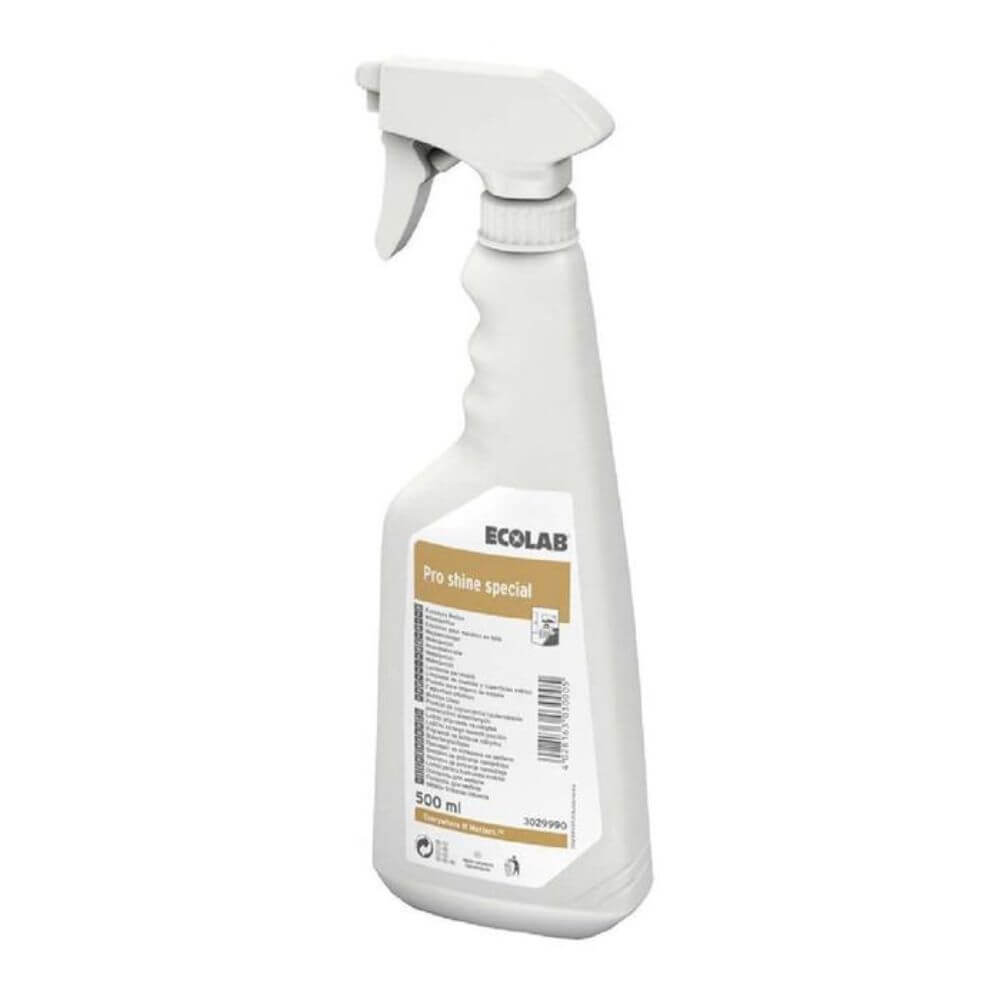 Pulverizator Lichid ECOLAB Pro Shine Special, 500 ml, pentru Lustruirea Mobilei, Solutie Mobila, Solutie Curatat Lichida cu Pulverizator, Spray pentru Mobila, Solutie Suprafete din Lemn, Solutie de Curatat Mobila, Solutii si Produse de Curatenie Lemn
