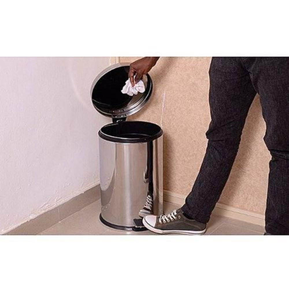 Cos de Gunoi cu Pedala Casa Plastor, 20 L, Inox, Argintiu, Cos cu Pedala, Cos de Gunoi de Inox, Cos Hartie, Cos Gunoi Hartie, Cos Birou, Cos Office, Cosuri Gunoi, Cosuri cu Pedala, Cosuri Gunoi Hartie, Cosuri Birou, Cos din Inox pentru Birou