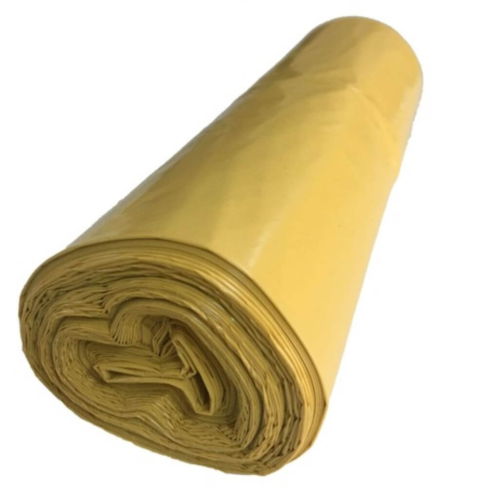Saci Menajeri, 240L, 110x125 cm,10 Buc/Rola, Material LDPE, Galbeni, Rola Saci Menajeri, Role Saci Menaj, Saci Menajeri in Rola, Rola Saci de Gunoi, Saci Menaj, Saci de Gunoi, Saci Menajeri 240L
